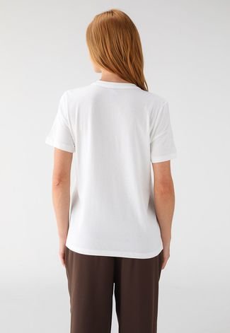 Camiseta Colcci Reta Estampada Branca