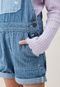 Macaquinho Infantil Jeans Cotton On Listrado Azul - Marca Cotton On