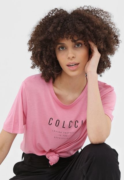 Blusa Colcci Lettering Rosa - Marca Colcci