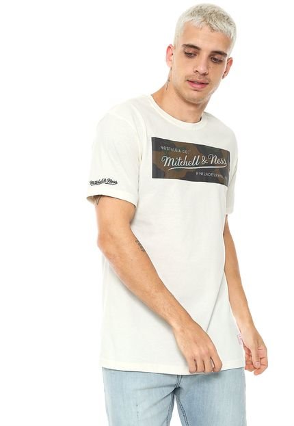 Camiseta Mitchell & Ness Estampada Off-white - Marca Mitchell & Ness