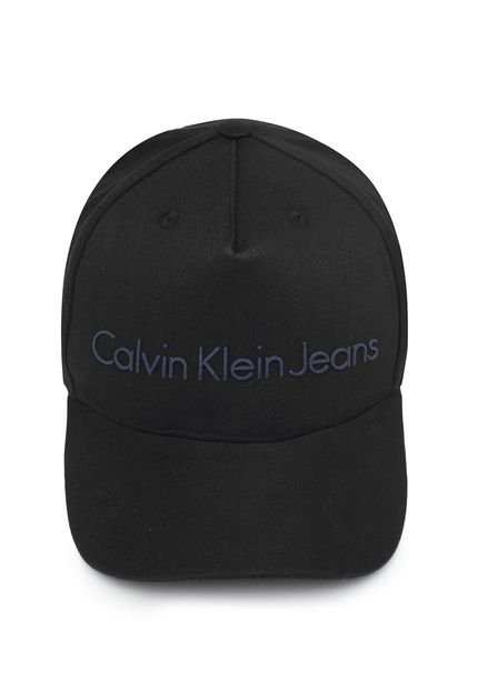 Boné Calvin Klein Jeans Snapback Logo Relevo Preto - Marca Calvin Klein