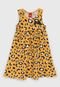 Vestido Kyly Infantil Animal Print Amarelo/Preto - Marca Kyly