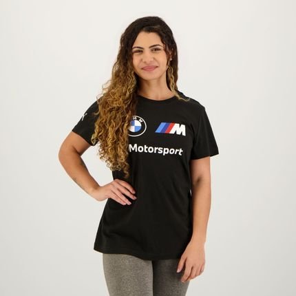 Camiseta Puma BMW Motorsport ESS Logo Feminino Preta - Marca Puma