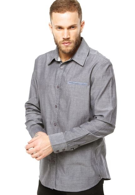 Camisa Casual M. Officer Cinza - Marca M. Officer