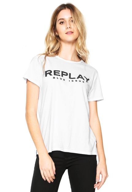 Camiseta Replay Blue Issue Branca - Marca Replay