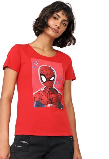 Blusa Cativa Marvel Spider-Man Vermelha - Marca Cativa Marvel