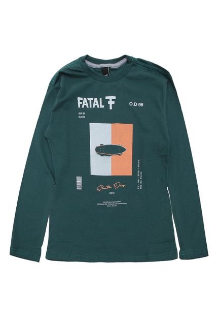 Camiseta Fatal Menino Frontal Verde - Marca Fatal