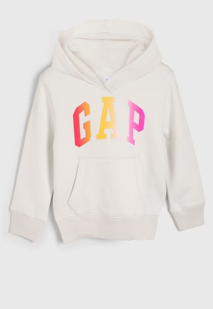 Blusa de Moletom GAP Infantil Logo Off-White - Marca GAP