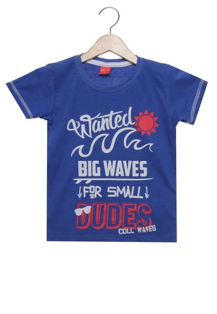 Camiseta Manga Curta Tricae Infantil Big Waves Azul - Marca Tricae