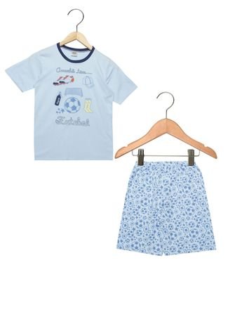 Pijama Have Fun Futebol Infantil Azul