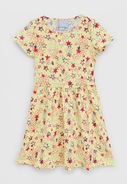 Vestido Malwee Kids Infantil Estrelas Amarelo - Marca Malwee Kids