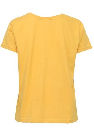 Camiseta FiveBlu Aplicações Amarela