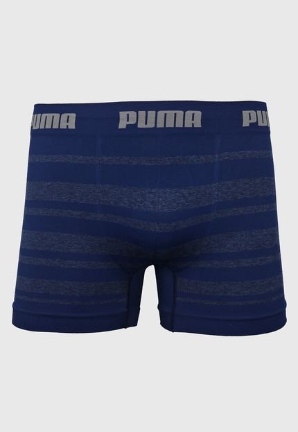 Cueca Puma Boxer Listrada Azul - Marca Puma