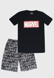 Pijama Hombre Regular Icon Negro Marvel Marvel