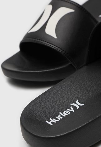 Chinelo Hurley Slider Brand Label Preto