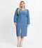 Vestido Plus Size Em Air Flow Secret Glam Azul - Marca Secret Glam