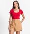 Blusa De VIscotorcion Basica Feminina Endless Vermelho - Marca Endless