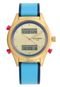 Relógio Mondaine 99120LPMVDH3 Dourado/Azul - Marca Mondaine
