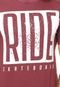 Camiseta Ride Skateboard Broken Glass Vinho - Marca Ride Skateboard