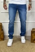 Calça Jeans Elegante Lavagem Média Masculina Skinny Reta Tecido Premium - Marca Pletora