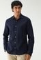 Camisa Foxton Reta Logo Azul-Marinho - Marca Foxton