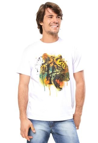 Camiseta FiveBlu Tigre Branca
