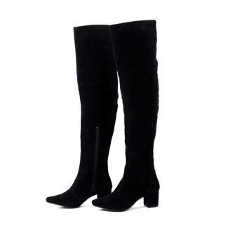 Botas Femininas Inverno Over Knee Lirom Cano Super Alto Salto Bico Fino