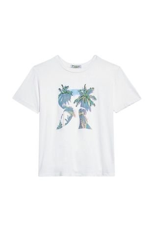 Camiseta Malha Silk R Palm Reversa Branco