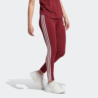 Calça Legging Adidas Loungewear Essentials 3 strips - vermelha