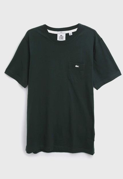 Camiseta Lacoste L!VE Bolso Logo Verde - Marca Lacoste