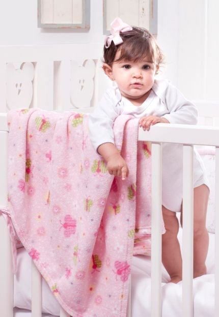 Cobertor manta Bebê infatil Manabana microfibra toque macio - Marca Manabana