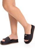 Tamanco Feminino Lumiss Sandália Flatform Confortável Juta Preto - Marca LUMISS