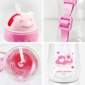 Kit Lancheira Térmica, Pote Marmita 400ml e Garrafa 460ml Infantil PICCOLINO Pink - Marca Jacki Design