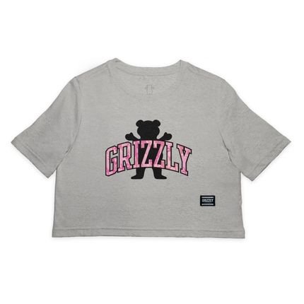 Cropped Femino Grizzly Pink Camo Cinza - Marca Grizzly