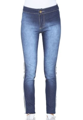 Calça Jeans GRIFLE COMPANY Skinny Faixa Lateral Azul