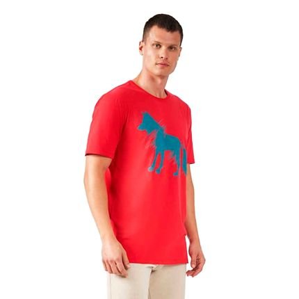 Camiseta Acostamento Big Wolf IN23 Vermelho Masculino - Marca Acostamento