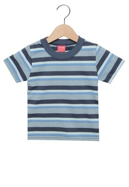 Camiseta Tricae Manga Curta Infantil Menino Azul - Marca Tricae