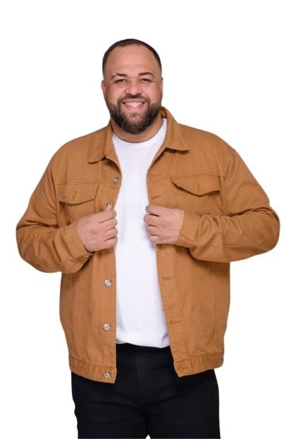 Jaqueta Caramelo Sarja Masculino Plus Size Alleppo Jeans - Marca Alleppo Jeans