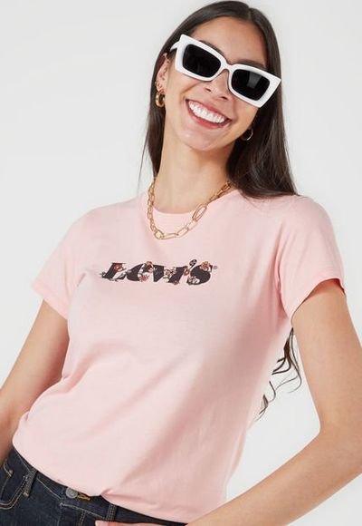 Travieso Lluvioso Separación Camiseta Rosa-Negro Levi's - Compra Ahora | Dafiti Colombia