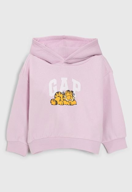 Moletom Flanelado Fechado GAP Garfield Rosa - Marca GAP