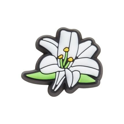 Jibbitz Charm Lily Flower  Branco - Marca Crocs