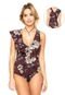 Body Colcci Floral Vinho - Marca Colcci