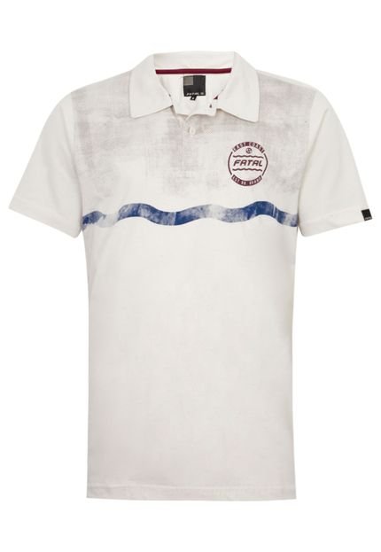 Camisa Polo Fatal East Off-White - Marca Fatal Surf