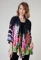 Blusa Shoulder Kimono Floral Preto - Marca Shoulder