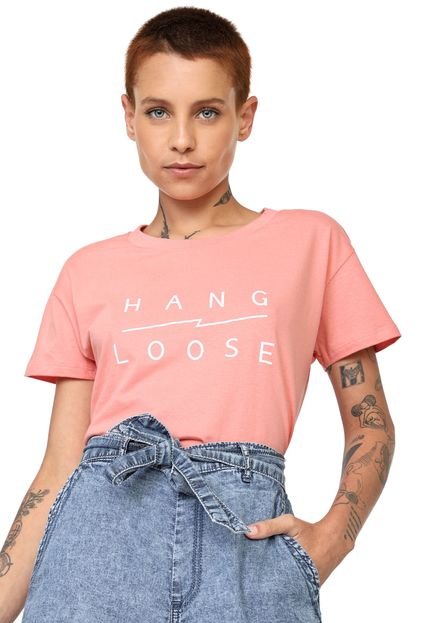 Camiseta Hang Loose Lettering Laranja - Marca Hang Loose