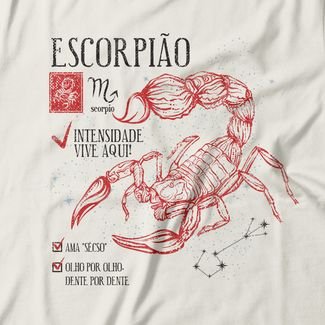 Camiseta Signo Escorpião - Off White