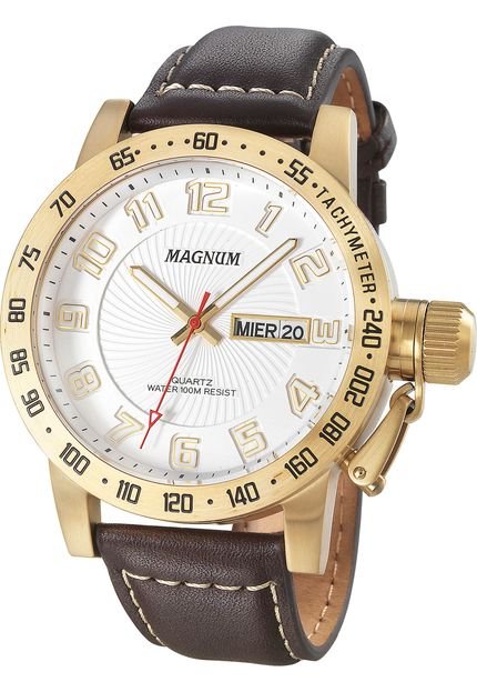 Relógio Magnum MA33139B Dourado/Marrom - Marca Magnum