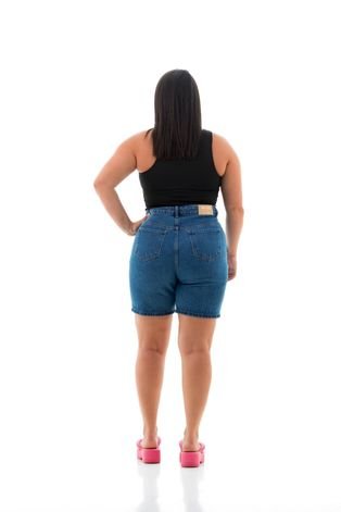 Bermuda Jeans Feminina Arauto Jorts New Laguna  Azul Claro