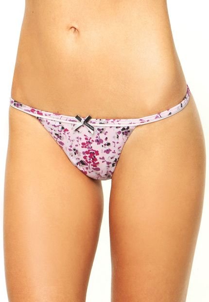Calcinha Calvin Klein Underwear String Floral Rosa - Marca Calvin Klein Underwear