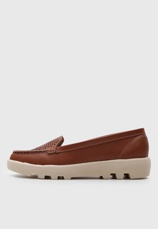 Slip On DAFITI SHOES Lasercut Caramelo - Compre Agora